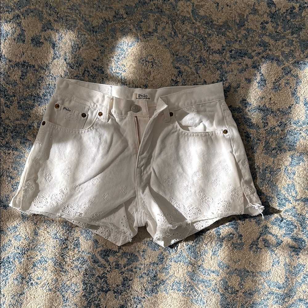 Polo by Ralph Lauren White Jean Shorts Relaxed Summer Style